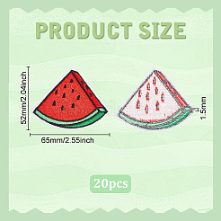 Wassermelonen-Polyester-Stickerei-Aufnäher&nbsp;PATC-WH0009-86
