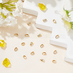 真鍮スナップオンベイル100個  18KGP本金メッキ  6x4x3mm  穴：5x3mm&nbsp;KK-BBC0002-02