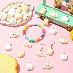 48шт 3 стиля непрозрачные подвески из смолы CRES-SC0003-10