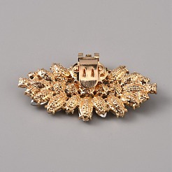 Украшение для обуви из хрусталя и горного хрусталя из сплава&nbsp;AJEW-WH0248-224A-G