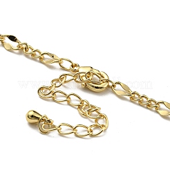 Ожерелья-нагрудники с гранеными квадратными стеклянными бусинами NJEW-R263-09G