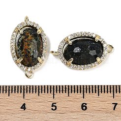 Натуральная африканская бирюза (яшма) ограненные овальные звенья&nbsp;G-B126-07G-14