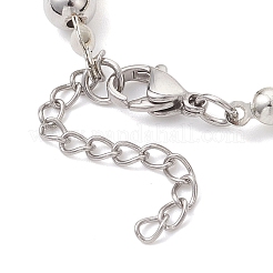 Браслеты из латунных круглых бусин для женщин&nbsp;BJEW-JB12798-02