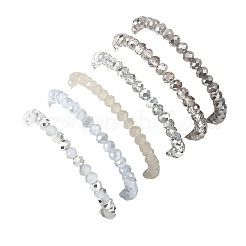 6 шт. Женские браслеты из круглых стеклянных и бусин CCB&nbsp;BJEW-JB12676