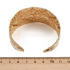 Браслеты-манжеты из нержавеющей стали 304 для женщин&nbsp;BJEW-D363-01B-PG