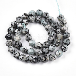 Окрашенные натуральные кунжутные нитки из бисера яшмы&nbsp;G-T139-8mm-47J