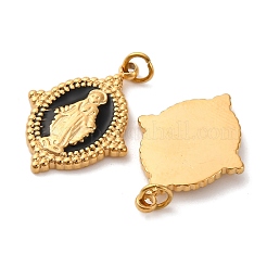 Подвески из нержавеющей стали 304 с эмалью&nbsp;STAS-U061-19G-01