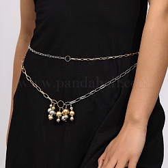Chaîne De Taille Serpent Avec Perles Dorées - Alliage, Taille Unique - Bijou Ventre Femme Pour Superposition, Plage, Cadeau