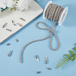 6.25 ярд полиэстерового шнура со стразами DIY-GF0009-32B