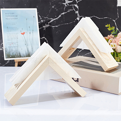 Треугольная деревянная подставка для салфеток DJEW-WH0038-96