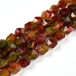 Окрашенные природные белый нефрит бисер пряди&nbsp;G-T139-8mm-45H