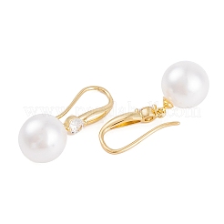Crochets de boucles d'oreilles en laiton plaqué en crémaillère&nbsp;EJEW-S219-16G-05