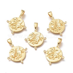 Латунные микропаве прозрачные подвески с фианитом&nbsp;ZIRC-Q023-03G