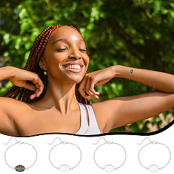 Наборы для изготовления браслета из овальной заготовки из нержавеющей стали 304 своими руками BJEW-UN00003