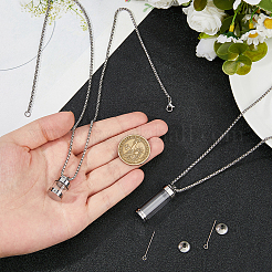 Подвеска в виде прозрачной стеклянной бутылки желаний&nbsp;NJEW-HS0001-01P