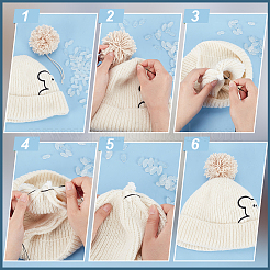 50шт акриловый держатель для помпона для шапки&nbsp;FIND-BC0005-56B