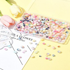 450 шт. матовые стеклянные бусины с эффектом кракле DGLA-FS0001-11