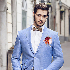 2 Stück 2 Stil Seidenstoff & Kunststoff Kunstblume Handgelenk Corsage & Corsage Boutonniere&nbsp;AJEW-CP0007-26A