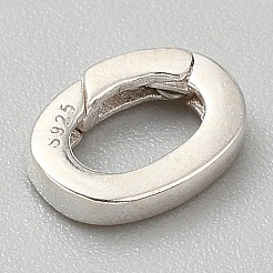 925 anneaux de porte à ressort en argent sterling&nbsp;STER-WH0015-06S-02