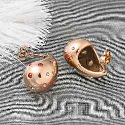 Серьги-гвоздики в форме капли из нержавеющей стали 304&nbsp;EJEW-B108-05RG-B