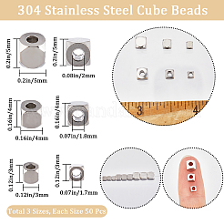 150 pièce 3 perles en acier inoxydable 304 de style&nbsp;STAS-BBC0004-26