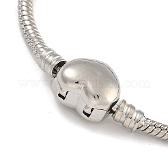 2.5 мм латунные круглые браслеты в европейском стиле со змеиной цепочкой для изготовления ювелирных изделий&nbsp;BJEW-P338-02P