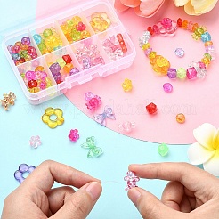 129 шт. Прозрачные акриловые бусины&nbsp;MACR-YW0003-11