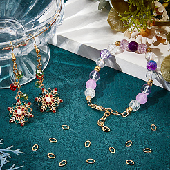 300 шт. латунные открытые кольца для прыжков KK-BBC0012-39