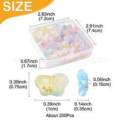 200 шт. прозрачные акриловые бусины градиентного цвета&nbsp;MACR-FS0002-02