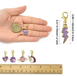 20шт 20 стиля подвеска из сплава эмали украшения&nbsp;HJEW-FS00047