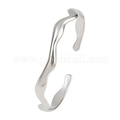 Браслеты-манжеты из нержавеющей стали 304 для женщин&nbsp;LS-BJEW-B147-01P