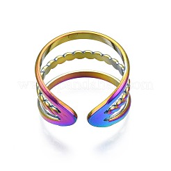 Кольцо-манжета из нержавеющей стали 304 с тройной оберткой&nbsp;RJEW-N038-104