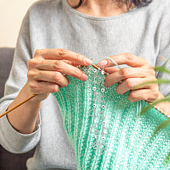 Акриловые бисерные цепочки для вязания рядов HJEW-BC00020