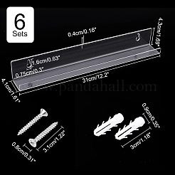 U-образные акриловые настенные витрины&nbsp;LS-ODIS-WH0038-01