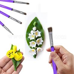 Набор из 5 нейлоновой кисточки для торта&nbsp;AJEW-WH20064-84