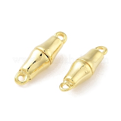 合金コネクタチャーム  竹のジョイントリンク  18KGP本金メッキ  18x6mm  穴：1.4mm&nbsp;FIND-G085-04G