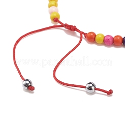 Эмалевый браслет с подвеской от сглаза BJEW-JB08470