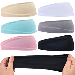 6 шт. 6-цветная широкая повязка на голову для спорта&nbsp;AJEW-CN0005-07B
