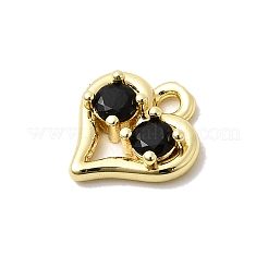 Pendentifs avec zircon cubiques à micro-pavés en laiton&nbsp;KK-L258-11G-04