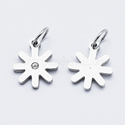 Подвески из экологически чистой хирургической нержавеющей стали 316 с микропаве из кубического циркония RB-I078-80P-NR