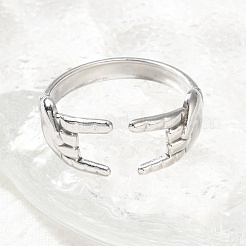 Кольца-манжеты из нержавеющей стали 304 в стиле рок-н-ролл для женщин и мужчин RJEW-B118-02P
