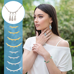 16 шт. 8 стиля в стиле бохо из нержавеющей стали 304 многорядные звенья STAS-UN0057-78