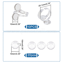 Набор для самостоятельного изготовления двойного куполообразного кольца DIY-UN0004-26B