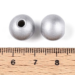 Perles rondes en bois de schima naturel peintes au pistolet&nbsp;WOOD-A018-12mm-03