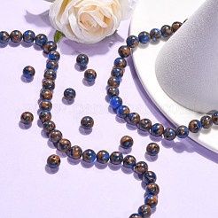 Синтетический золотой клинкер камень бисер пряди&nbsp;G-G026-R-8mm-1