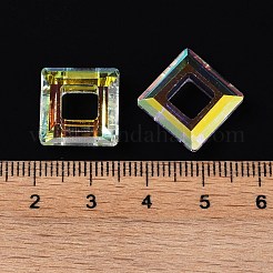 Подвеска из прозрачного гальванического стекла GLAA-Q101-01A-AB01