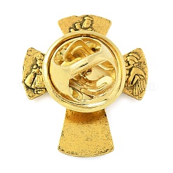 Крест сплав черные эмалевые булавки броши&nbsp;LS-JEWB-M049-01AG-02