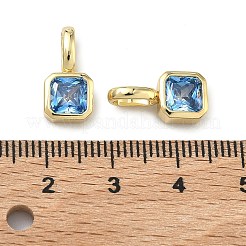 Breloques en laiton avec zircone cubique de micro pave&nbsp;KK-G555-21G-11