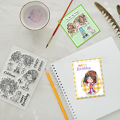 Individuelle Klarsichtstempel aus PVC-Kunststoff mit Sommermotiv&nbsp;DIY-WH0631-0779