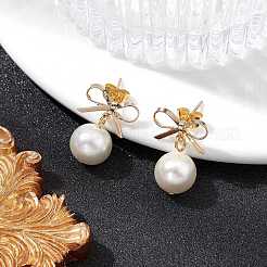 Aretes colgantes con lazo de latón&nbsp;EJEW-TA00347-1